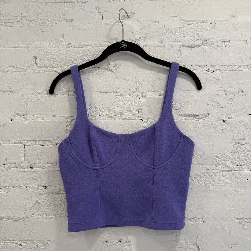 Zara Purple Crop Top Bustier Vibe